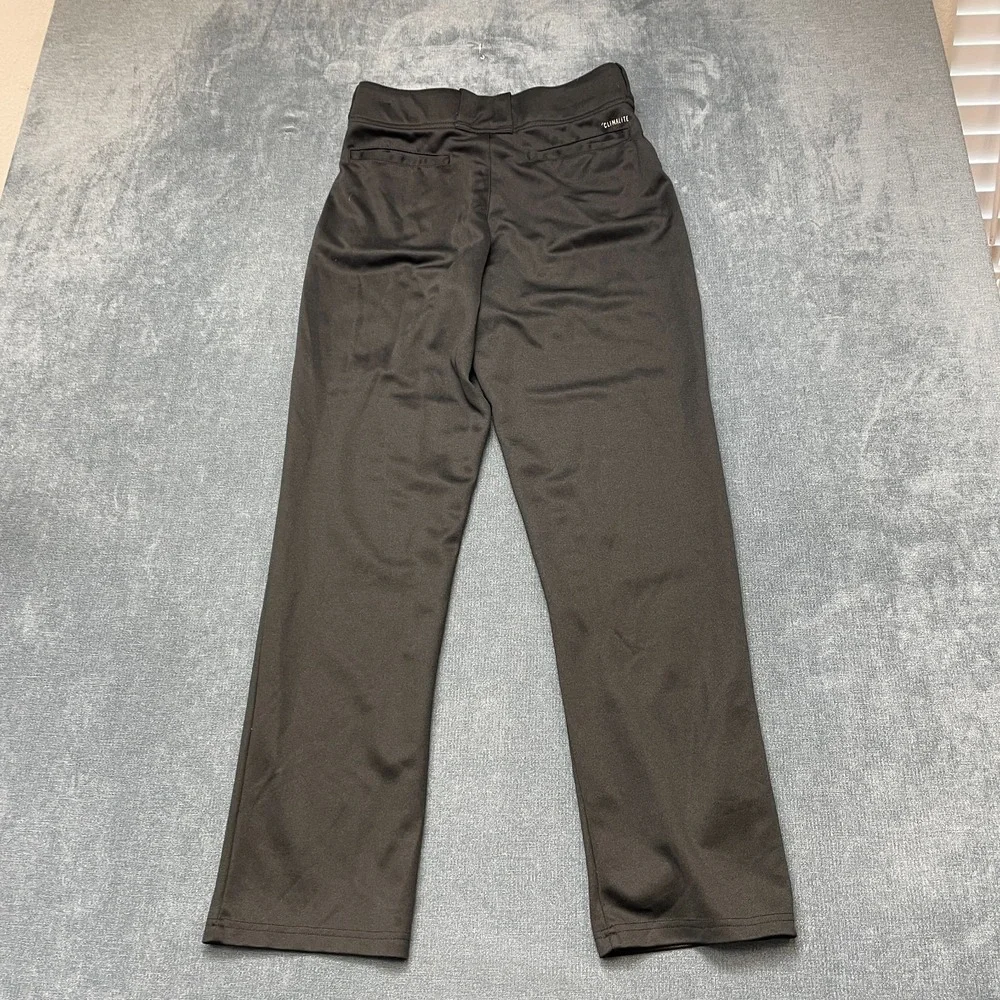 Adidas Climalite Baseball Pants Mens Small Black Flat Front Straight Leg Sports